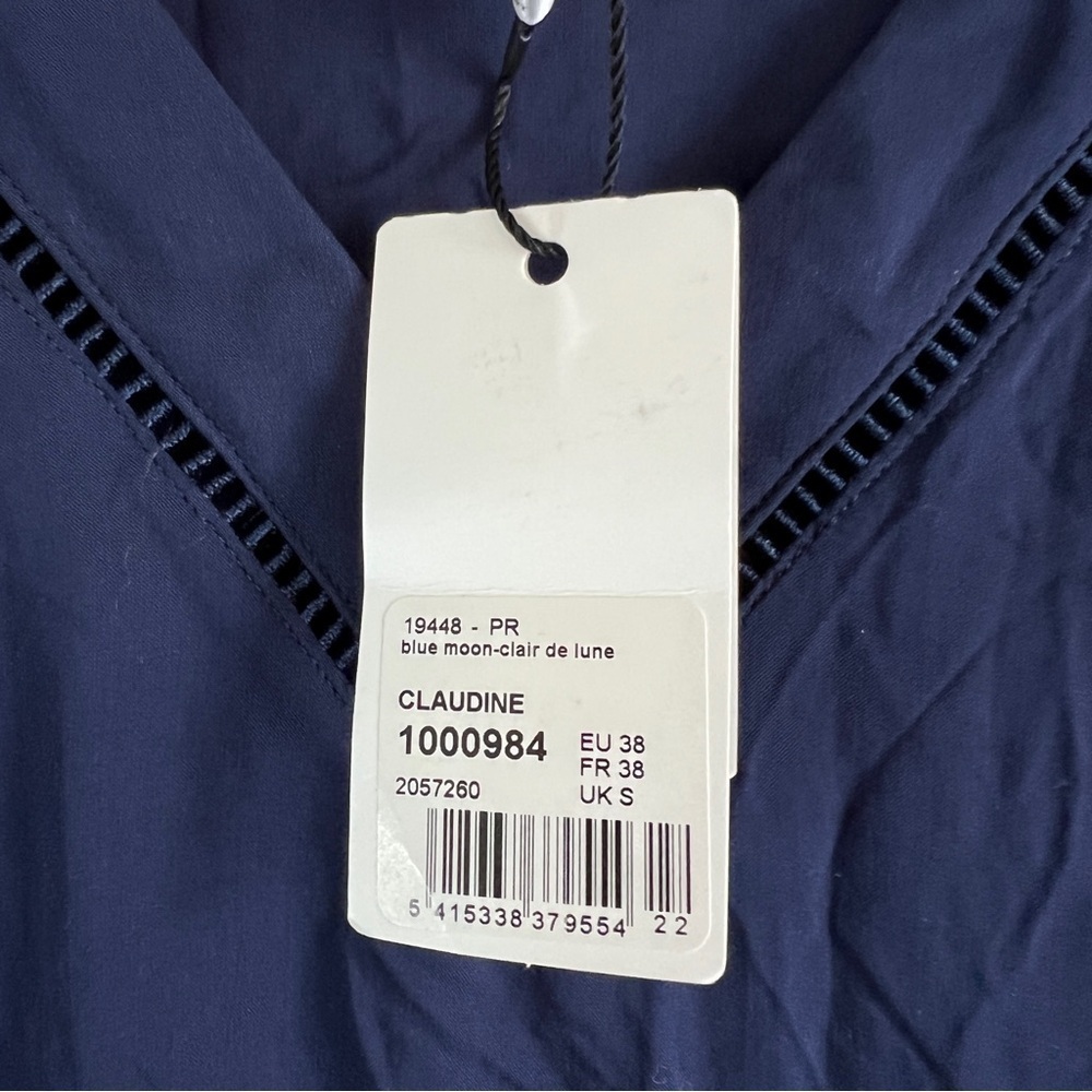 MARIE JO Claudine Swim Cover Up Kaftan Navy Blue Size Small NWT - Picture 7 of 10